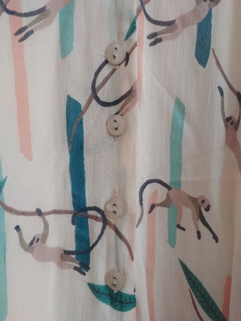 Emily and Fin swinging monkeys button down dress Small - Picture 6 of 16